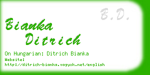 bianka ditrich business card